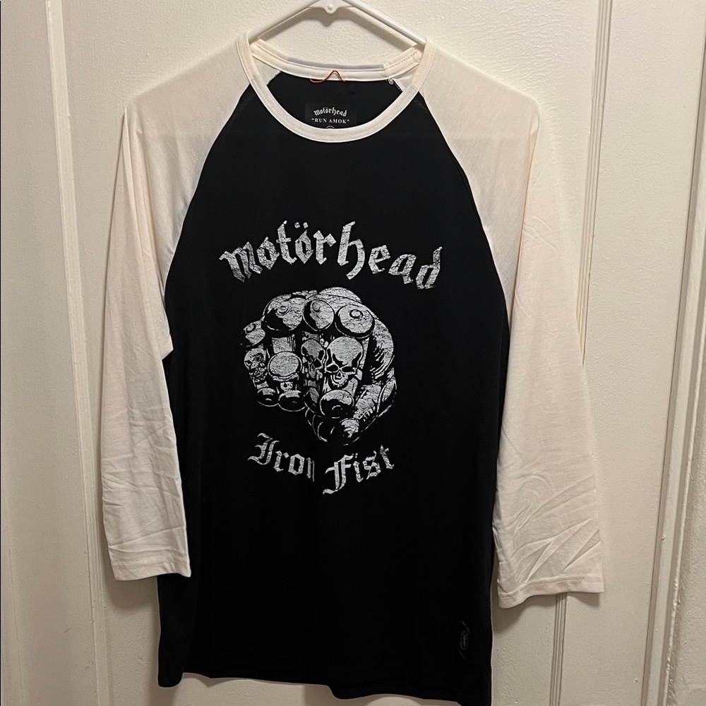 Roark MotorHead Black and White 3/4 Long Sleeve Tee
